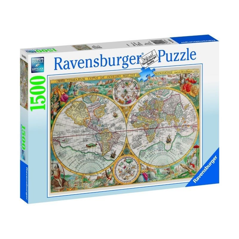Ravensburger_ Mapa Del Mundo 1594. Puzzle 1500 Piezas.