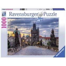 Paseo sobre el Puente de Praga. Puzzle 1000 piezas