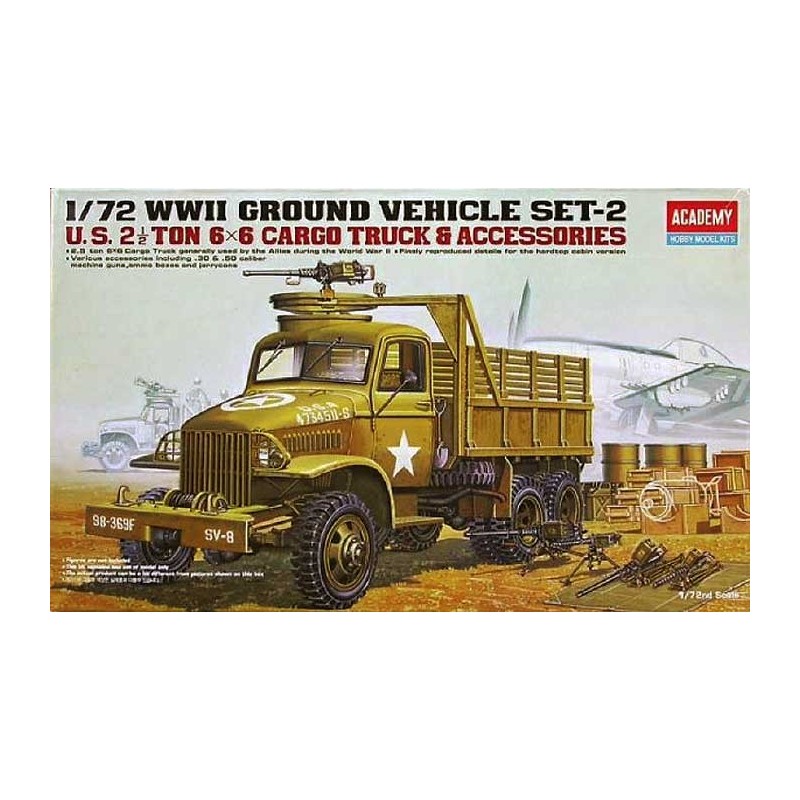Academy_ US 2,5Ton. Cargo Truck and Accesories_ 1/72