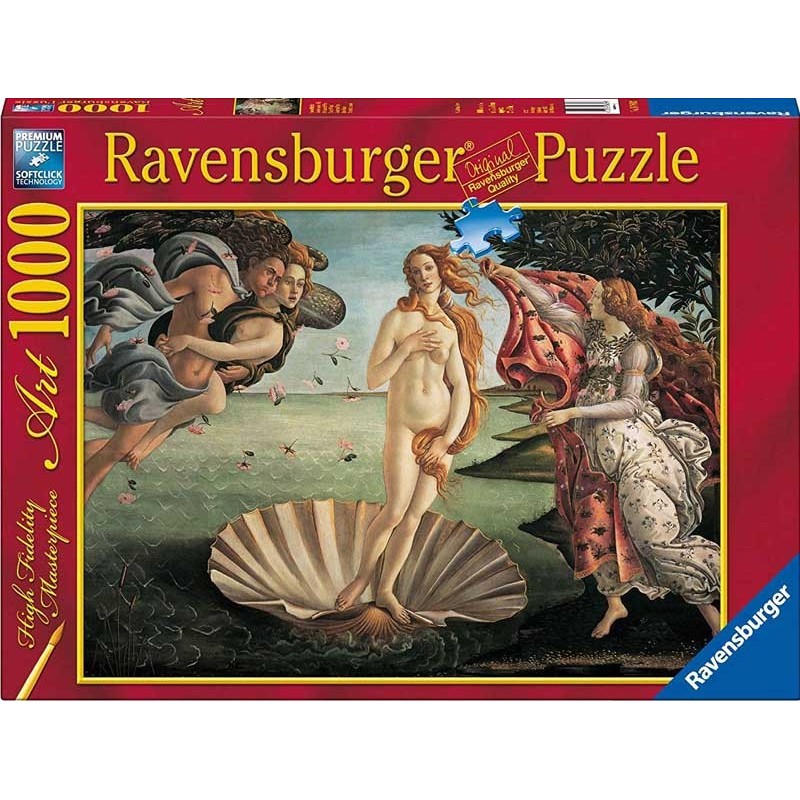 Ravensburger  Art_ El Nacimiento de Venus (Botticelli).Puzzle 1000 piezas.