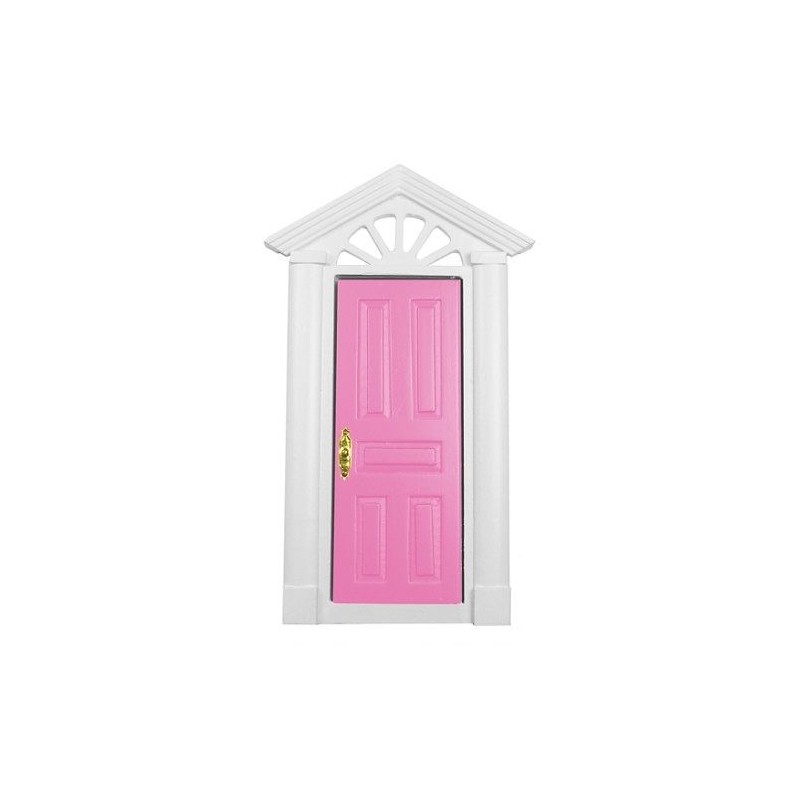 Puerta rosa del Ratón Perez o casas de muñecas_ 1/12