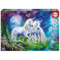 Unicornios en el Bosque. Puzzle 500 piezas.