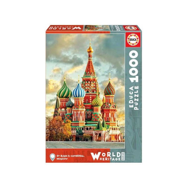 Educa Puzzle World Heritage_  Catedral de San Basilio, (Moscú). 1000 piezas