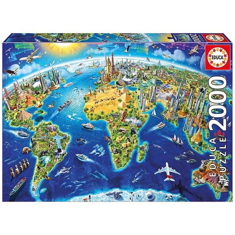 Educa 17129_  Símbolos del mundo. Puzzle 2000 piezas