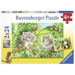 Dulce Koala y Panda. PUzzle 2 x 24 piezas