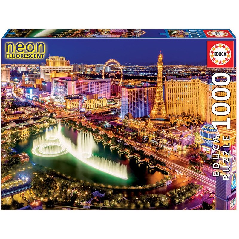 Educa Neon_ Las Vegas_ Puzzle 1000pcs.