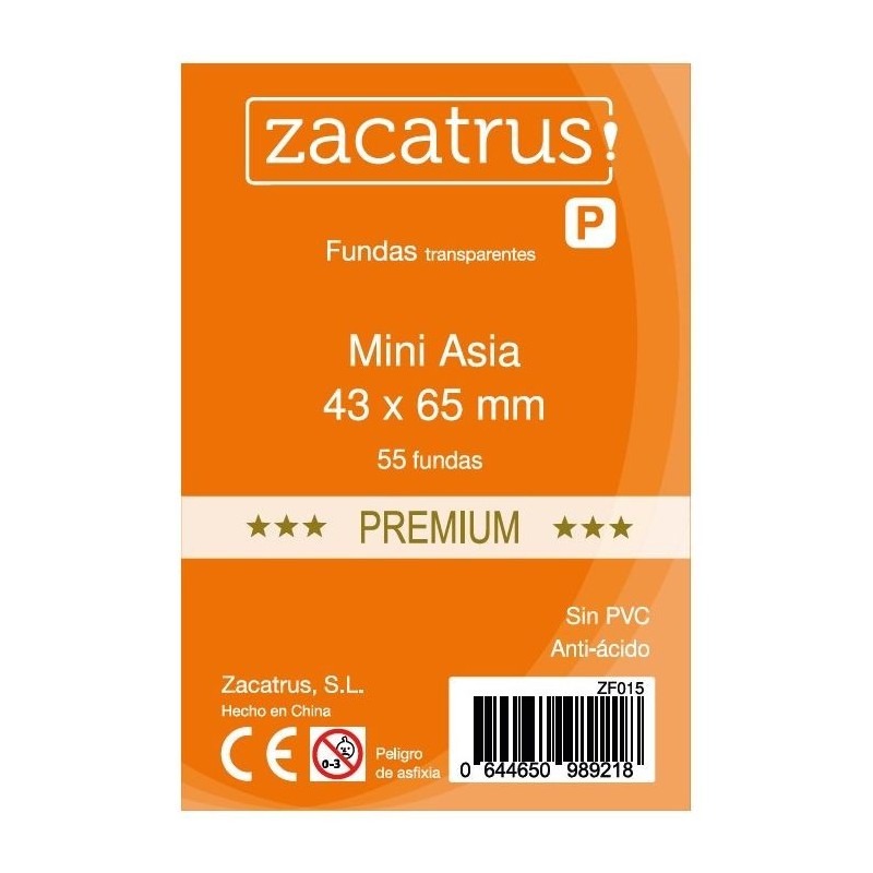 Fundas De Cartas Mini Asia Premium 43 x 65 mm. 55 Uds.