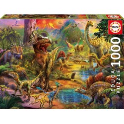 Educa_  Tierra de Dinosaurios. Puzzle 1000 piezas