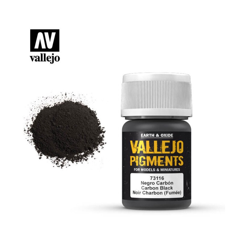 Vallejo_ Pigmento Negro Carbón (Humo) 30 ml.