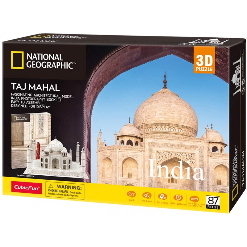 Taj Mahal La India. Puzzle 3D caja