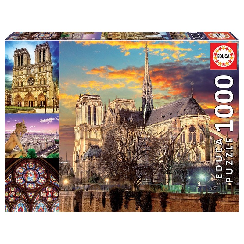 Educa 18456_ Collage de Notre Dame Puzzle 1000pcs.