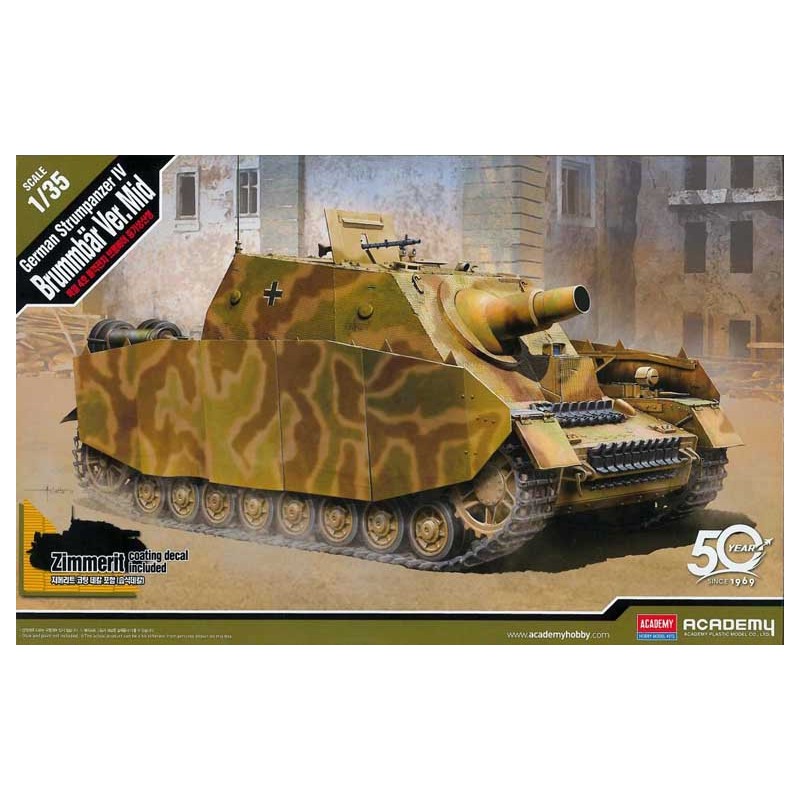 Academy_ German Strumpanzer IV Brummbär Ver. Mid_ 1/35