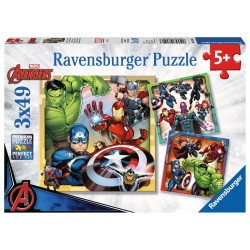 Ravensburger Avengers_  3 Puzzles 49 piezas  +5 años
