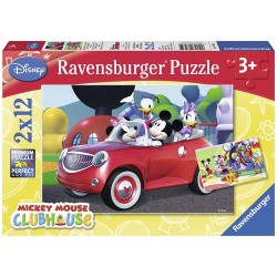 Ravensburger_ Mickey, Minnie y amigos. Puzzle 2 x 12 piezas