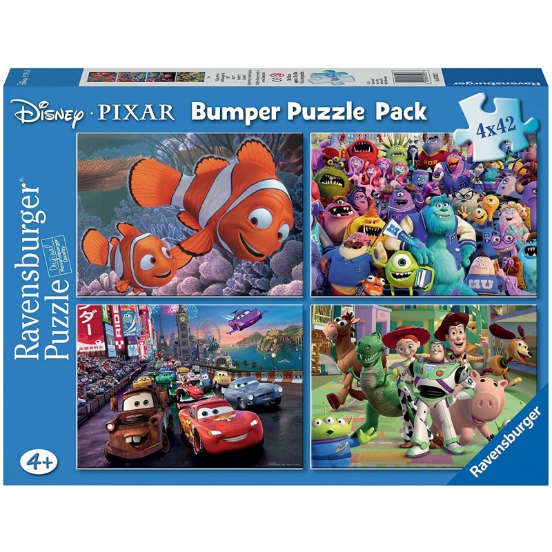 Disney Pixar_ 4 x 42 Puzzles  variados.