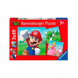 Super Mario. Puzzle 3 x 49 piezas
