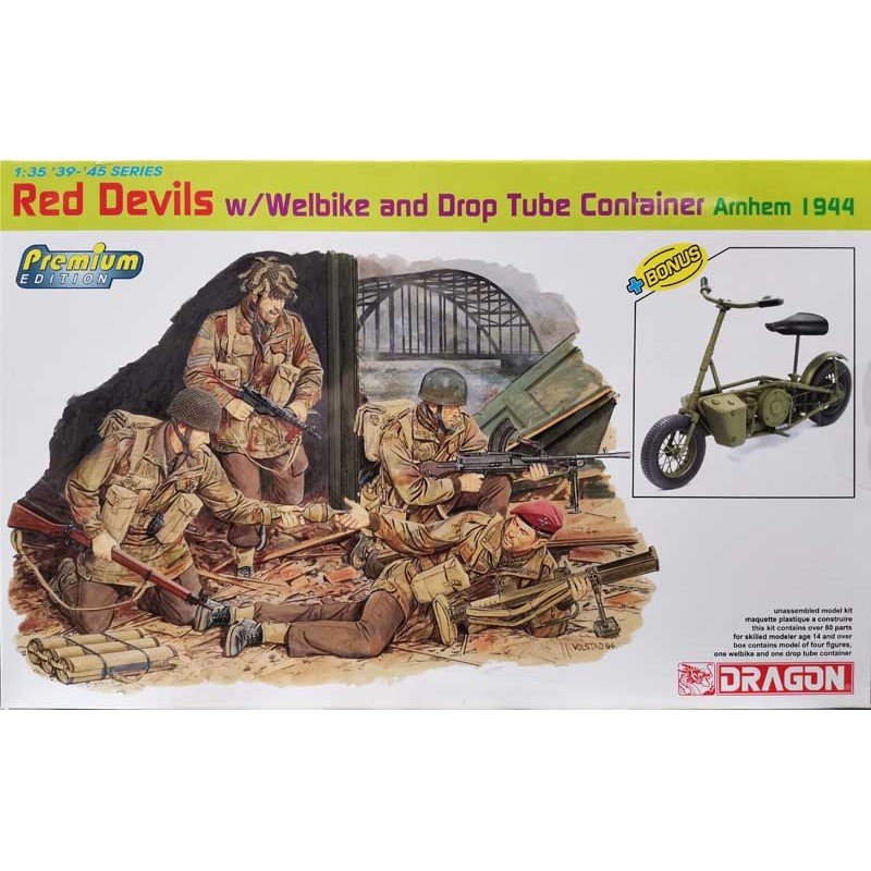 Dragon_ Red Devils w/ Welbike and Drop Tube Container Arnhem 1944_ 1/35