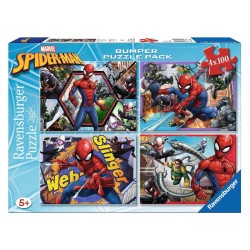 Ravensburger_ Spiderman al rescate. 4 x 100 Puzzles