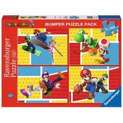 Super Mario. Nintendo. Bumper Puzzle 4 x 100 piezas