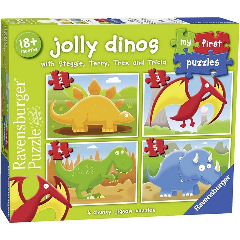 My first Puzzles 07301_  Jolly Dinos..._ 4 Puzzles progresivos  18 meses