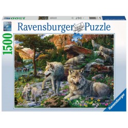 Ravensburger 16598_ Lobos en Primavera_ Puzzle 1500 Pzas