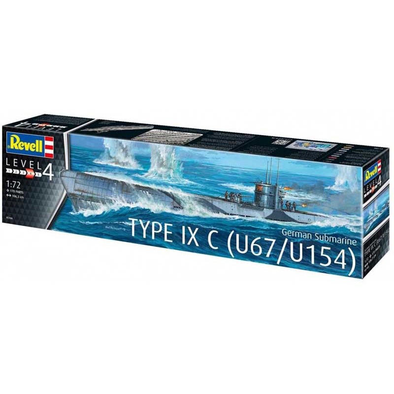Revell_ U-Boot Type IX C (U67/U154) German Submarine_ 1/72 caja