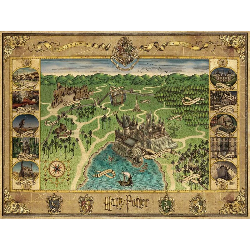Ravensburger_ Harry Potter. Mapa de Hogwarts. 1500 Pzas