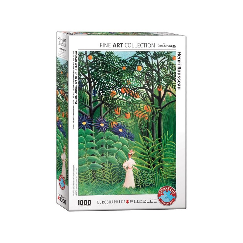 Eurographics_ Mujer Caminando en un Bosque Exótico (Henri Rousseau). Puzzle 1000 piezas
