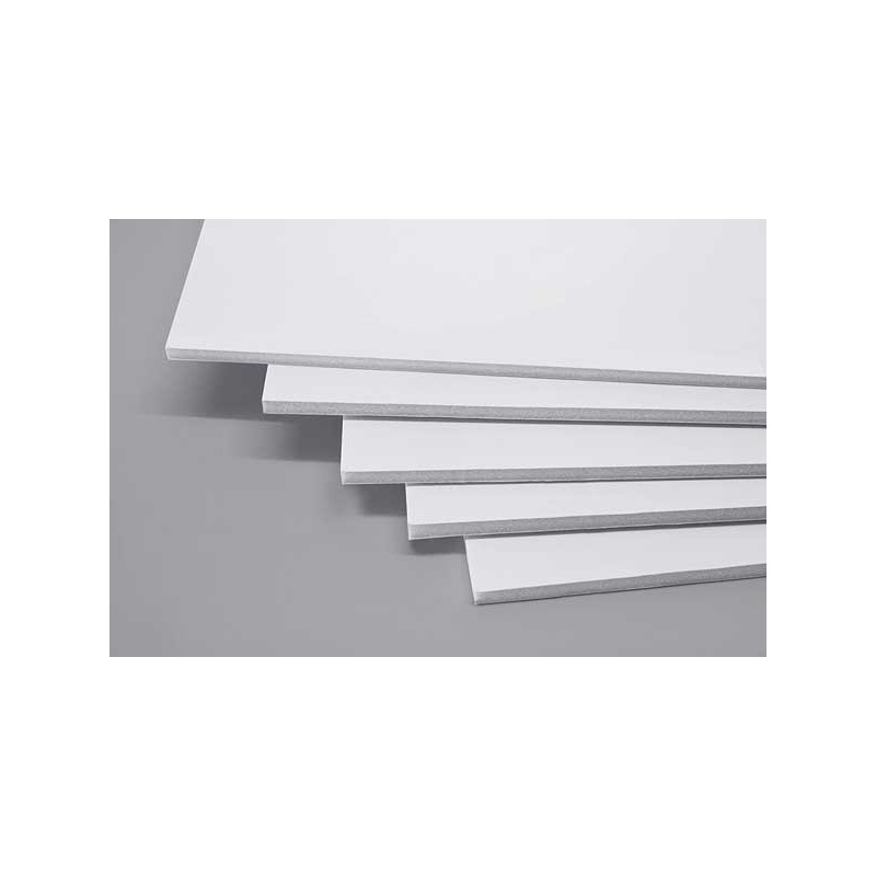 Cartón Pluma 5mm. Pliego Blanco de 50 x 70 cm.