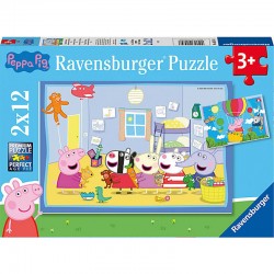 Las aventuras de Peppa Pig. Puzzle 2 x 12 piezas