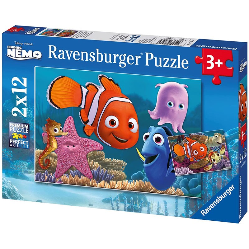 Nemo, el pequeño fugitivo. Puzzle 2 x 12 piezas