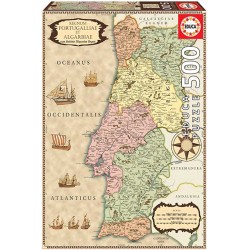 Mapa histórico de Portugal. Puzzle 500 piezas