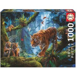 Tigres en el arbol. Puzzle 1000 piezas