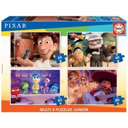 Disney Pixar. 4 Puzzles Progresivos 20-40-60-80 piezas