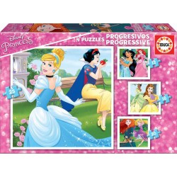 Disney Princesas. Puzzles Progresivos 12-16-20-25 piezas