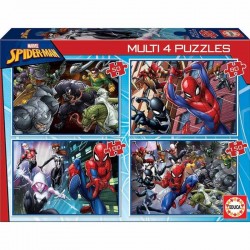 Marvel Spiderman. 4 Puzzles Progresivos 50-80-100-150 piezas