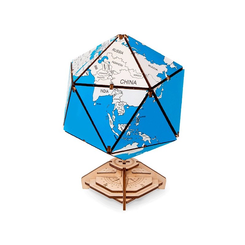 Globo Terráqueo Icosaedro. 97 piezas