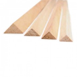 Listón Triangular de Madera de Balsa 10 x 10 mm.