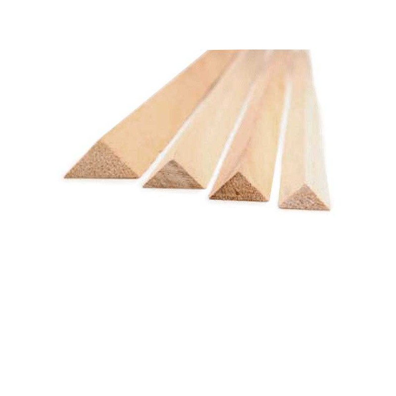Listón Triangular de Madera de Balsa 10 x 10 mm.