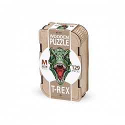 T-Rex. Puzzle de madera 129 piezas (tamaño M) - caja