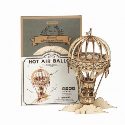 Hot Air Ballon. 3D en madera