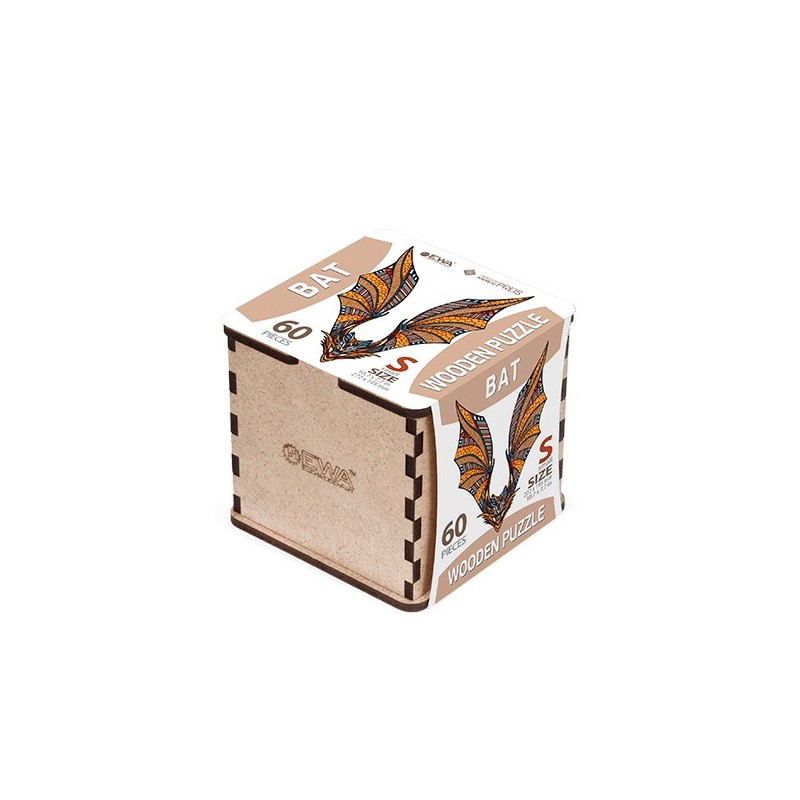 Murciélago. Puzzle de madera 60 piezas (tamaño S) - caja