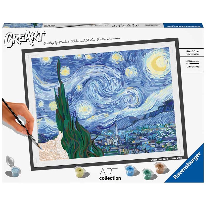 CreArt. Colorea por números. Vincent Van Gogh. Starry Night
