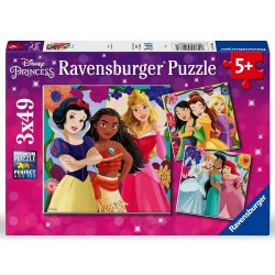 Chicas al Poder. Princesas Disney. Puzzle 3 x 49 piezas