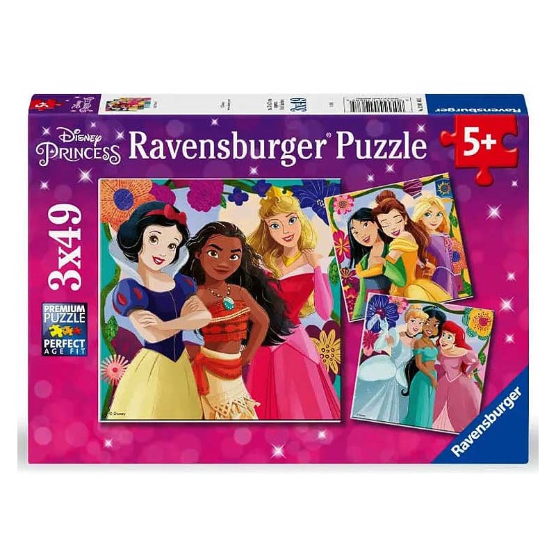 Chicas al Poder. Princesas Disney. Puzzle 3 x 49 piezas