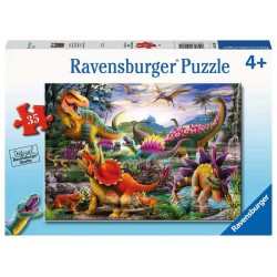 Dinosaurios coloridos. Puzzle 35 piezas
