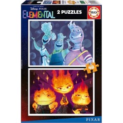 Elemental Disney. Puzzle 2x48 piezas