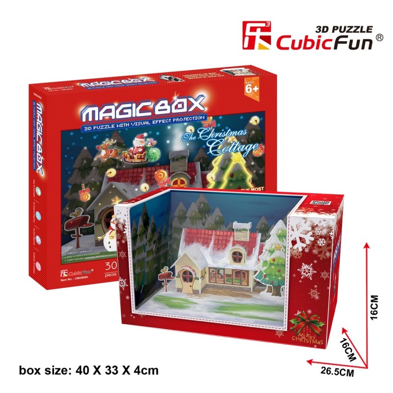 CUBIC FUN_THE CHRISTMAS COTTAGE - MAGIC BOX - 3D PUZZLE